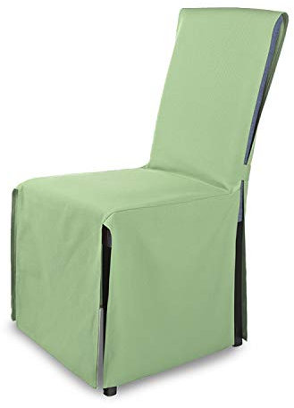 SCHEFFLER-Home Stuhlhusse Mila 6er Set/Festlicher Stuhlbezug mit Schleife für Weihnachten, Hochzeit, Geburtstag/Elegante Bankett-Husse für jeden Anlass und Stuhl/Für Esszimmer, Wohnzimmer/Mintgrün