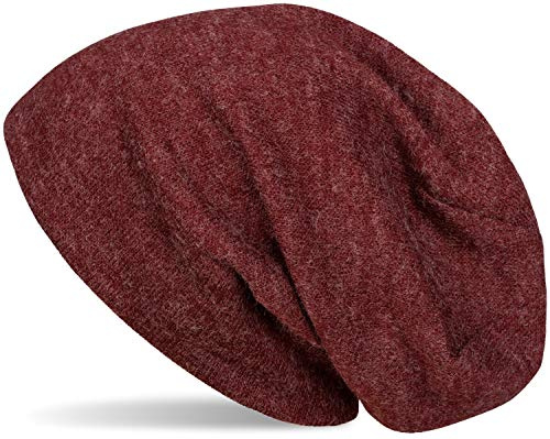 styleBREAKER Unisex Beanie Mütze Meliert Feinstrick bis 60cm | Longbeanie. elastisches Material. Bundweite 26cm. Höhe 27cm. weiche Haptik. Einheitsgröße. Melange Optik.