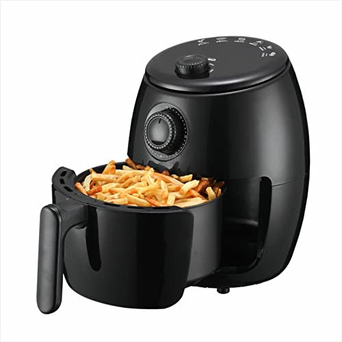 APP LIFE Friggitrice ad aria calda senza olio ECOFRY 1000W con Griglia Timer e ricettario (Friggitrice 2Litri)