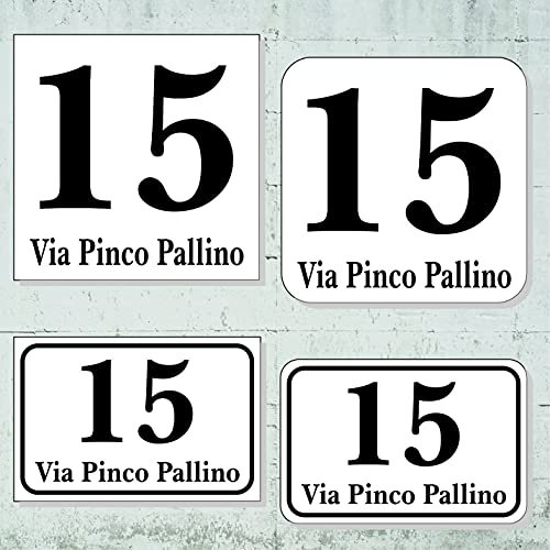 Targa per esterno con numero civico personalizzato (Targa 10x10cm)