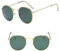 WQZYY&ASDCD Sonnenbrille Herren Damen Metallrahmen Brille Runde Männer Reflektierende Beschichtungsgläser Frauen-Army_Green