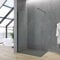 Walkin Dusche Duschabtrennung schwarz 100x200 cm Begehbare Duschwand Glas bodengleich Glasduschwand Glastrennwand barrierefrei behindertengerecht Sicherheitsglas 8 mm Lotus-Effekt NANO Beschichtung