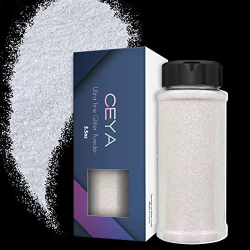Ceya 3.8oz/ 110g Ultra Fine Glitter Powder Colorful Red Iridescent Glitter 1/128” 0.008” 0.2mm for Slime Epoxy Resin Craft Tumbler Jewelry Nail Art Festival Makeup Scrapbook Painting Wedding Cards