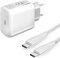25W Chargeur Secteur USB C avec Cable pour Samsung A54 5G/A35 5G/A23 5G/A14 A33 A13 A25 A26 A36/S23/S23 Plus/S25 Ultra/S24/S21 FE/A05S Galaxy Note 20 M33 M23 A04S,Z Fold 4 5 Prise Adaptateur iPhone