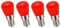 Ruiandsion E14 LED Glühbirne 220V Kühlschrank Birnen Ersatz für Appliance Kühlschrank Dunstabzugshaube, Rot (4er Pack)