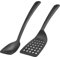 Westmark Gentle 283722E6 - Juego de espátulas y cucharas de sartén (2 piezas, plástico, con revestimiento), color negro
