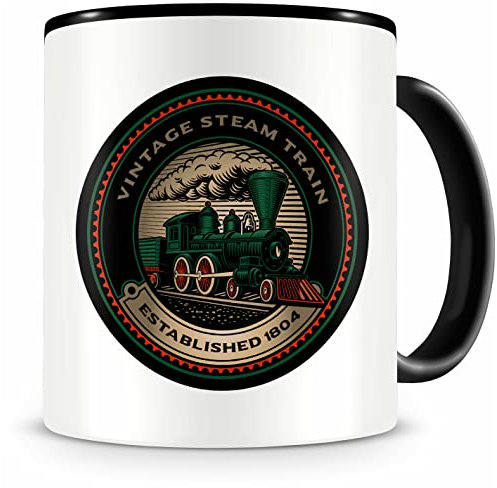 Samunshi® Tasse mit Motiv Eisenbahn Dampflok Kaffeetasse Lustige Tassen zum Geburtstag Becher Teetasse Kaffeebecher Geschenk für Eisenbahner Fans