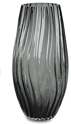 Grosse Glasvase Retro Schwarz 1 Blumenvase 27cm
