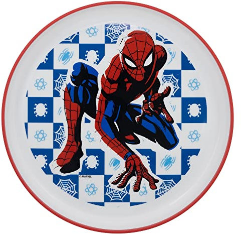 ASSIETTE BICOLORE ANTIDÉRAPANTE POUR ENFANTS | SPIDERMAN ARACHNID GRID