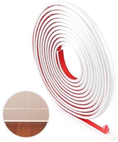 EFUTURETIME 5m Moldura Flexible Autoadhesiva, ribete, Tiras Decorativas de Techo, para DIY,Bordes de Marcos de Cuadros,Armarios,Decoración (Blanco)