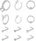 AVYRING 20G Nasenstecker L Form Nasenpiercing Ring Hoop Chirurgenstahl Corkscrew Opal CZ Herz Schmetterling Nostril Piercing Silber 12 Stück
