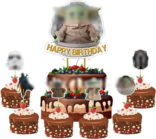 Tomicy Tortendeko 25 Stück Geburtstag Tortendeko Cake Topper Set,Cupcake Deko, Kuchendekoration, für Kinder Baby Party Geburtstag Party Kuchen Dekoration Supplies