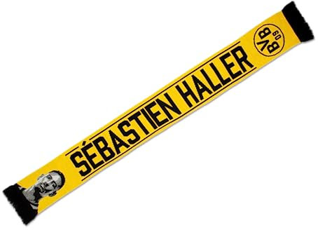 Borussia Dortmund BVB Schal Sebastian Haller - 140x17cm - schwarzgelb - Fanartikel