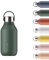 Chilly's Series 2 Water Bottle - Stainless Steel Thermal Bottles with Double Wall Vacuum, Soft Collar & Carry Loop - Pine Green, 350ml