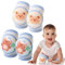 Kireida® 2 pares de rodilleras para gatear para bebés y niñas, antideslizantes, elásticas y cómodas, diseño de oso pardo pequeño + oso pequeño