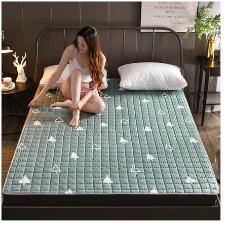 hxoity Weiche rutschfeste Kindermatratze Klappmatratze Für Studentenwohnheime Japanische Futon-Matratze Boden-Bett-Pad (Color : D, Size : 90 x 200 cm (35 x 79 inches))