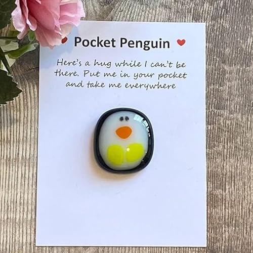 HBJSP Pocket Penguin Hug Keepsake Ornament - Mini Gift for Lovers, Birthday, Wedding, Valentine's Day - Thinking of You