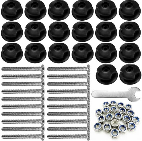 Lot de 20 Boutons Ronds pour Remorque,Crochets pour Filet de Remorque,Fixation Bâche de pour Remorques,Accessoires Voiture Universel
