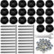 Lot de 20 Boutons Ronds pour Remorque,Crochets pour Filet de Remorque,Fixation Bâche de pour Remorques,Accessoires Voiture Universel