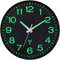 VINILITE Wanduhr Funk Beleuchtet Lautlos Geräuschlos, Funkuhr Wand Schwarz für Wohnzimmer Küche Schlafzimmer Batteriebetrieben, 30 cm