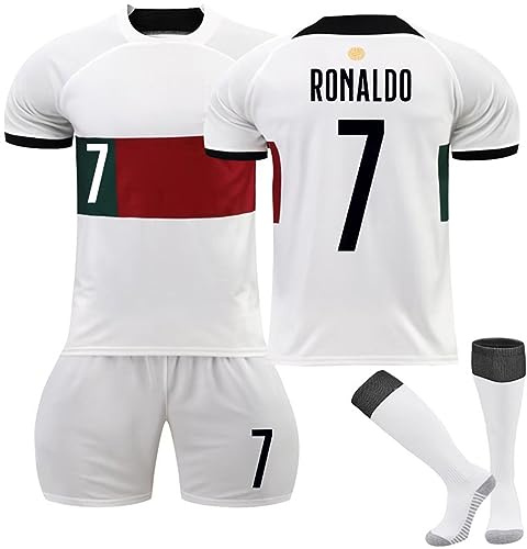Fußball Trikot Nr.7, Hause/Auswärts 7 Fußball Trikot für Kinder Erwachsener, Nr.7 Fussball Trikot Shorts Socken für Jungen Herren