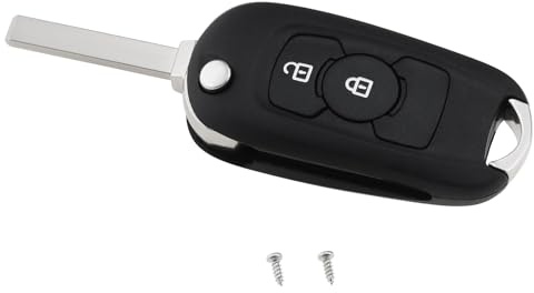 ECSiNG 2 Boutons Coque de Protection Pliable pour Clé Télécommande de Voiture à Compatible avec Vauxhall Astra K 2015 2016 2017 2018 2019 2020 Compatible avec Opel Coque de Clé de Rechange