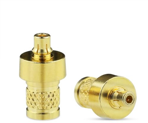 OKCSC M9 to MMCX Female Mini Adapter Earphone Connecter,for Sony-M9 Earbuds to MMCX Cable for Sony IER-M7/IER-M9/IER-Z1R/LN007189,Lightweight Headphone Adaptor,for HiFi Enthusiasts to DIY，1 Pair Gold