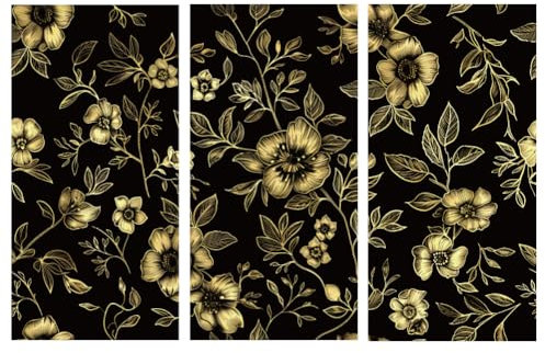 BEUNITONE Goldene Pfingstrosen Abziehbilder Zum Aufreiben Für Kunsthandwerk Und Möbel 3 Blatt Vintage Blumen Entfernbare Abziehbare Blumentapete Wasserfest Für Holz Neu Gestalten