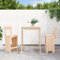 WEMYUFURN 3-TLG. Gartenbar-Set Massivholz Kiefer, Outdoor-Sitzgruppe, Terrassen-Lounge-Set, Garten-Couchgarnitur - Wetterbeständig, Komfortabel - für Terrasse, Garten und Balkon