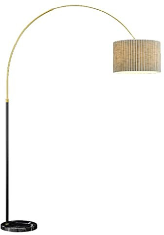 GLJTUO Lampadaire De Luxe Lampadaire Moderne Rétro Abat-Jour en Tissu Plissé Lampes sur Pied avec Base en Marbre Lampadaire Éclairage Domestique Haut Facile À Utiliser,