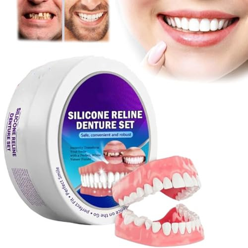 Bikenda - Kit de ski en silicone - Reline Denture - Kit de dents en silicone souple - Reline en silicone pour un ajustement parfait - Smile confiant (1 pièce)