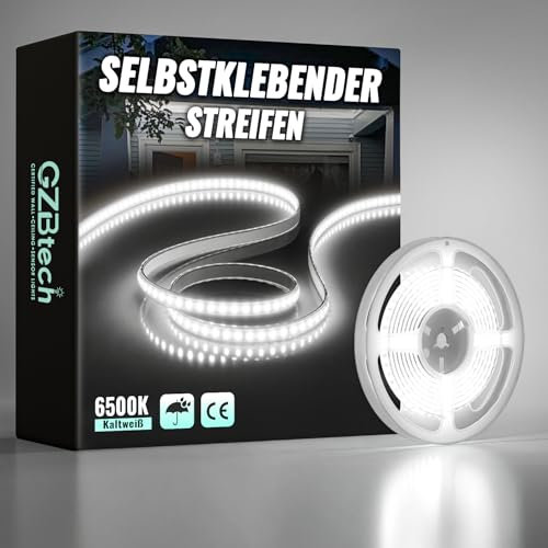 GZBtech 220V Silicone Ruban LED 2M, 6500K Blanc Froid Flex Découpable IP65 Etanche Exterieur & Intérieur Bandeau LED, 1200LM/M Haute luminosité Bande LED pour Maison Chambre Cuisine Terrasse Jardin