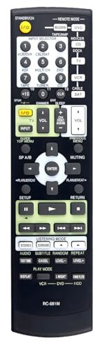 RC-681M - Mando a distancia de repuesto para receptor AV Onkyo TX-SR505 TX-SR505E TX-SR505B TX-SR575B SKB-550 SKC-550C SKF-550F SKM-550S SKW-550 HT-R550 HT-R508 TX-SR575 TX-SR575 TX-X-SR8555 0