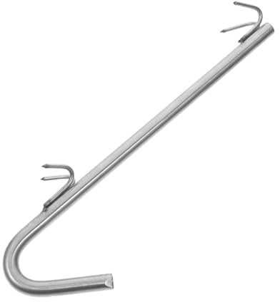 YARNOW Grillhaken Grillbesteck Grillen zubehör Fleisch Aufhänger Haken für Outdoor-Grillabenteuer Grillrost Haken Fleischhaken zum Aufhängen kleine Spieße Spießgrill 201 Edelstahl Silver