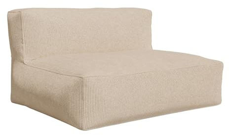 Vente-unique - Modulierbares Sofa 2 Noumara - Samt - beige