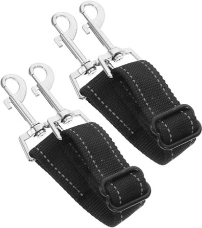WEKAMOS 2stücke Hundehalsband Verlängerung Verstellbarer Sicherheitsclip Robustes Nylon Doppelte Verbindung Für Hunde-geschirre Praktischer Backup-Halsband-Connector