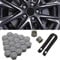 Kalmaegee 20PCS 19MM Wheel Nut Covers Universal Car Wheel Lug Nut Covers Wheel Bolt Covers Caps with Removal Tool (Grey)