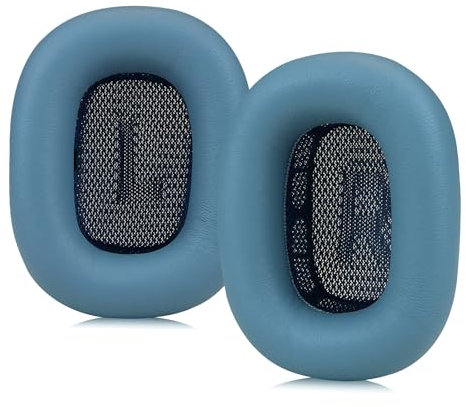 Sinowo Lambskin Ear Cushions for Apple AirPods Max Headphones Replacement Earpads Sweat Proof Ear Cups Cushion Easy to Install with Magnet,Sheepskin and Memory Foam(Blue)