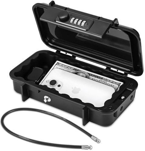 Caja Fuerte Portátil Multiusos Gran Capacidad ABS Antigolpes sin Llave Ideal para Seguridad y Almacenamiento Mini Caja Fuerte pequeña Caja Seguridad Camufladas para Uso Diario o Viajes