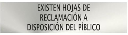 Señal informativa Existen Hojas de Reclamación a Disposición del Público Acero Inox de 0'8mm 50 x 200 mm SEKURECO