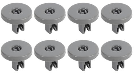Lot de 8 roulettes de rechange pour panier inférieur de lave-vaisselle, en ABS haute résistance