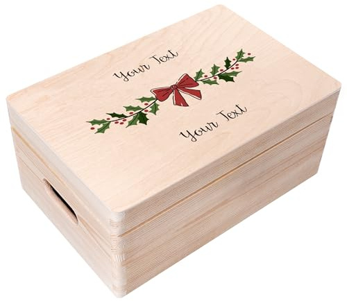 Creative Deco Weihnachtsgeschenke Personalisierte Holzkiste | Wunschtext | Weihnachten Geschenke | Dein Eigener Wünsche Text Individuelles Geschenk | Weihnachtsdeko | Für Frauen, Männer