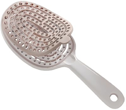 Self-Cleaning Hair Brush with Removable Layer Detangling Curl Brush New Curly Hair Brushs for Women Men Combing and Shaping Hair Brush for Curly Hair Less Pullin (White)