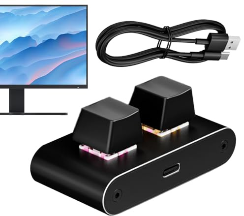 Makro Pad Aluminium Computer Zubehör | Programmierbare Computer Makro-Tastatur Für Home-Office Spiele Live-Streaming Videobearbeitung Programmierung Programmierer