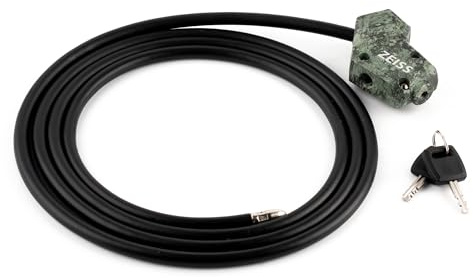 ZEISS Cable Lock With Key – Different Locking, Anti-Theft Protection For ZEISS Secacam Wildlife Camera, Steel Cable Weatherproof, Includes 2 Keys, Lockable & Robust (Keyed)
