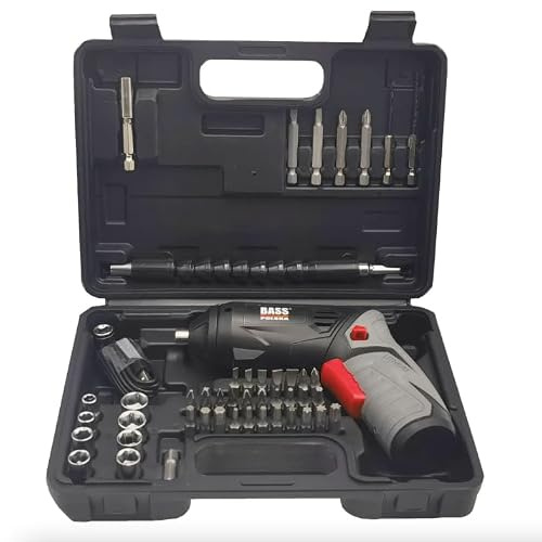 Bass Polska 20V Akku-Multitool Renovator, Oszillierendes Werkzeug mit LED-Licht, 5.000-18.000 U/min, inkl. Sägeblätter, Schleifplatte und Koffer