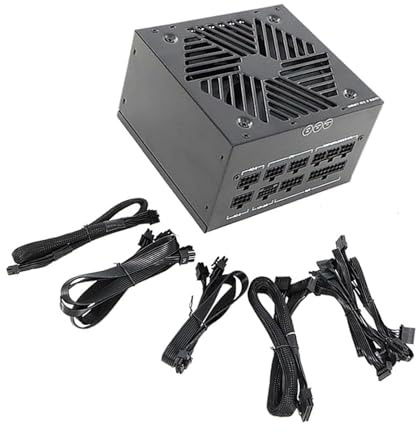 XAGMODSHN 750W 12CM Doppia Ventola Raffreddamento della CPU 180-240V Alimentatore per Computer per Videogiochi Gaming Computer Mining Silenzioso