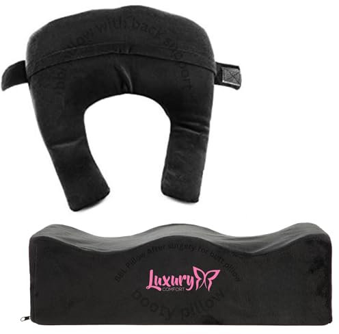 Premium BBL Booty Kissen für Post Recovery Brazilian Butt Lift | Bequemes & stilvolles Butt Lift Recovery Kissen & Gesäßstützkissen für nach Operationen Sitzen + Kissenbezug/Kordelzugbeutel