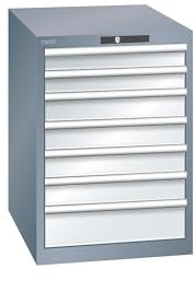 Lista | Schubladenschrank | Stahl | graumetallic NCS S6502-B | 7 Schubladen
