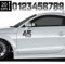 1A Style Sticker Startnummer Aufkleber Auto 20cm Motiv 2, Seitenaufkleber Nummer